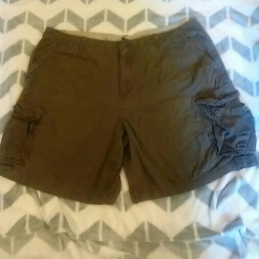 Olive green cargo shorts